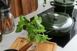 Best STAUB Chistera braiser cast iron Ø24 cm, Basil Green