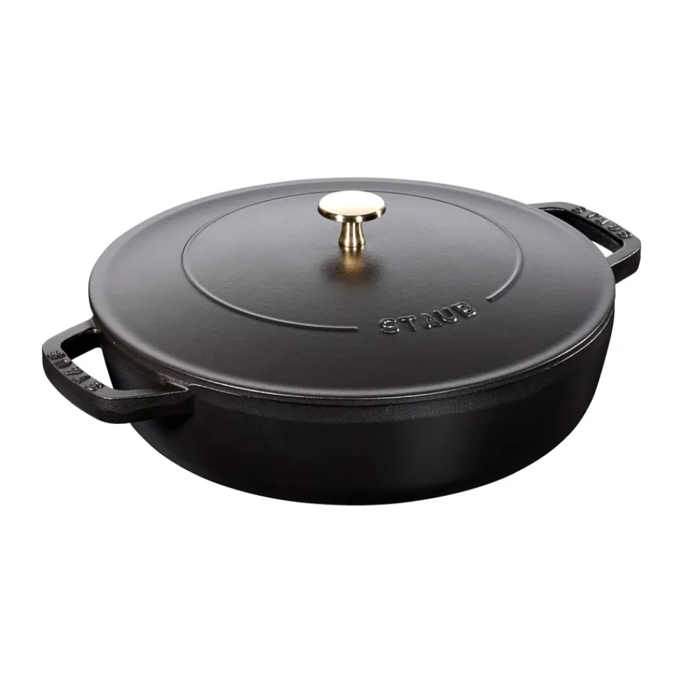 Saucier & Sauté Pans^STAUB Chistera braiser cast iron Ø24 cm, Black