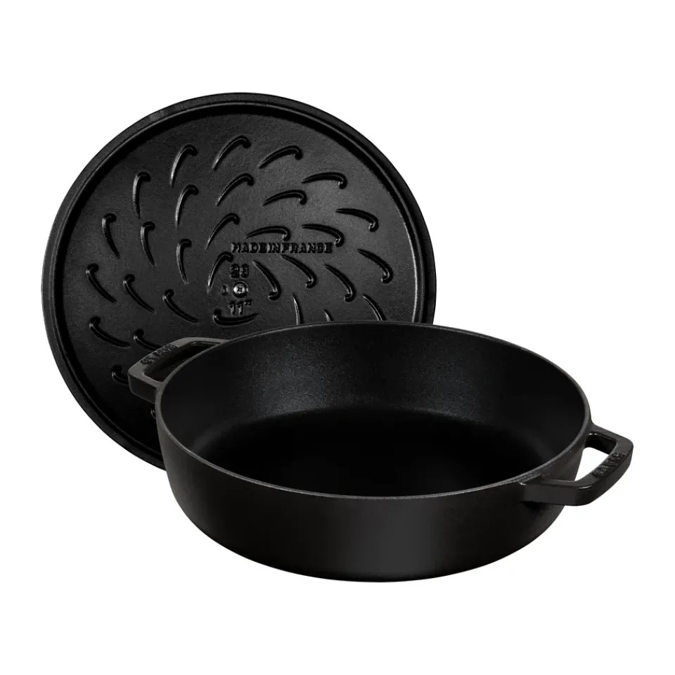 Saucier & Sauté Pans^STAUB Chistera braiser cast iron Ø24 cm, Black