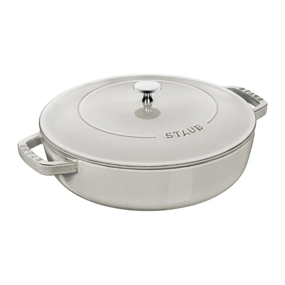 Saucier & Sauté Pans^STAUB Chistera braising pan cast iron Ø28 cm, truffle White