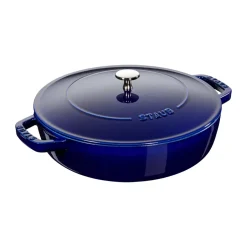 Clearance STAUB Chistera braising pan cast iron Ø28 cm, Dark Blue