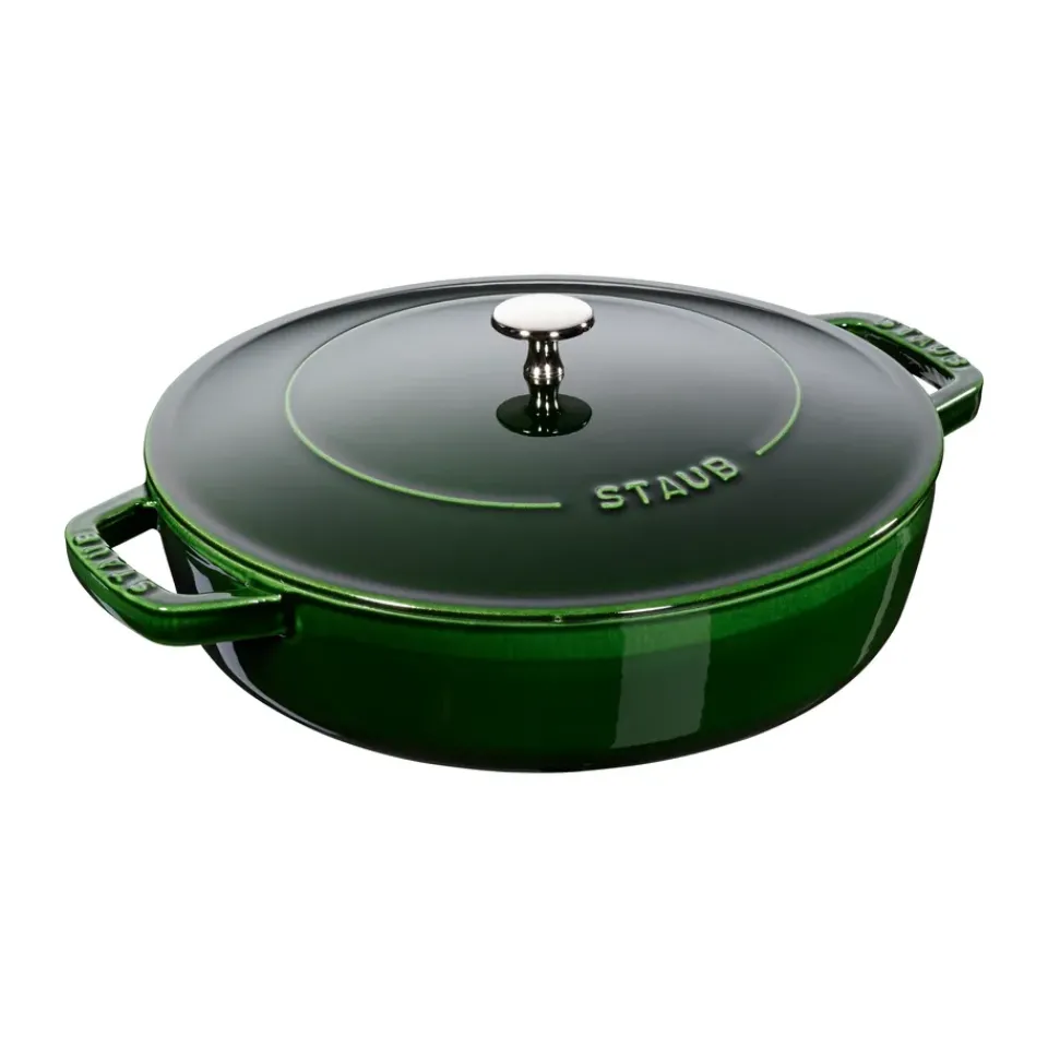 Discount STAUB Chistera braising pan cast iron Ø28 cm, Basil Green