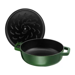 Discount STAUB Chistera braising pan cast iron Ø28 cm, Basil Green