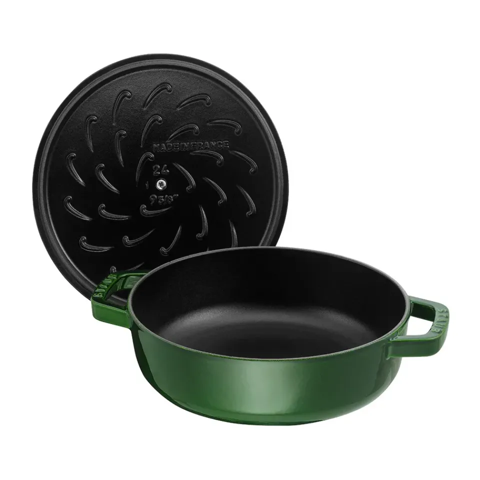 Discount STAUB Chistera braising pan cast iron Ø28 cm, Basil Green
