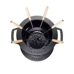 Other Pots & Pans^STAUB fondue set 2.35 l, Black
