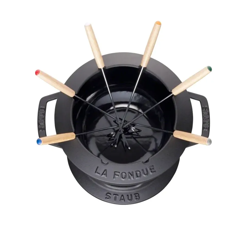 Other Pots & Pans^STAUB fondue set 2.35 l, Black