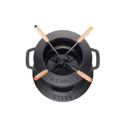 Hot STAUB fondue set 1.1 l, Black