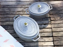 Hot STAUB La Cocotte oval cast iron pot 0.6 L, Graphite gray Grey