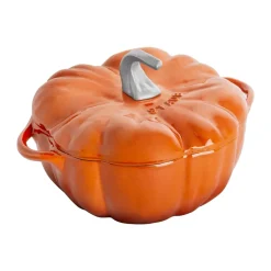 Cast Iron Casserole Pots^STAUB La Cocotte pumpkin cocotte 3.45 L, Cinnamon Orange