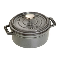 Cast Iron Casserole Pots|Cooking Pots & Casserole Dishes^STAUB La Cocotte round cocotte cast iron 0.4 L, Graphite gray Grey