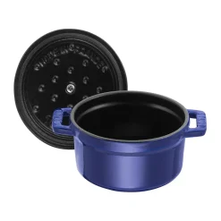 Cast Iron Casserole Pots|Cooking Pots & Casserole Dishes^STAUB La Cocotte round pot cast iron 0.25 L, Dark Blue