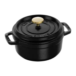 STAUB La Cocotte round pot cast iron 0.8 L, Black