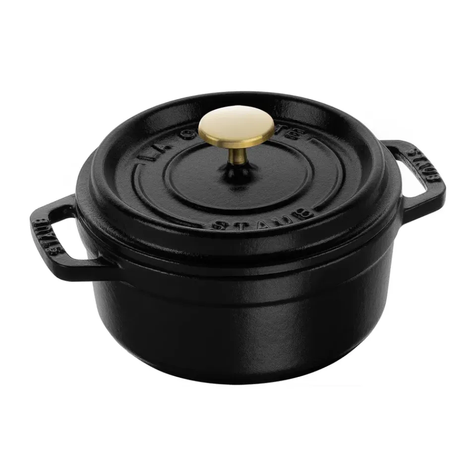 STAUB La Cocotte round pot cast iron 0.8 L, Black
