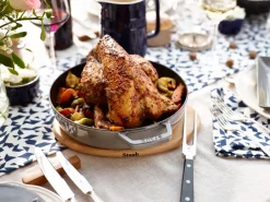New STAUB magnetic trivet oval beech, 29 cm Brown