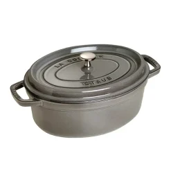Outlet STAUB oval casserole dish 4.2 l, Grey
