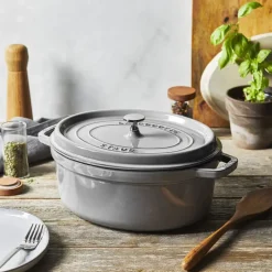 Outlet STAUB oval casserole dish 4.2 l, Grey