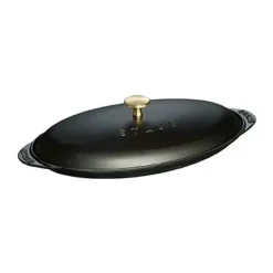 Oven Dishes^STAUB oval fish dish, Black
