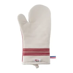 Best STAUB oven mitt 2-pack cotton, Cherry-beige Red