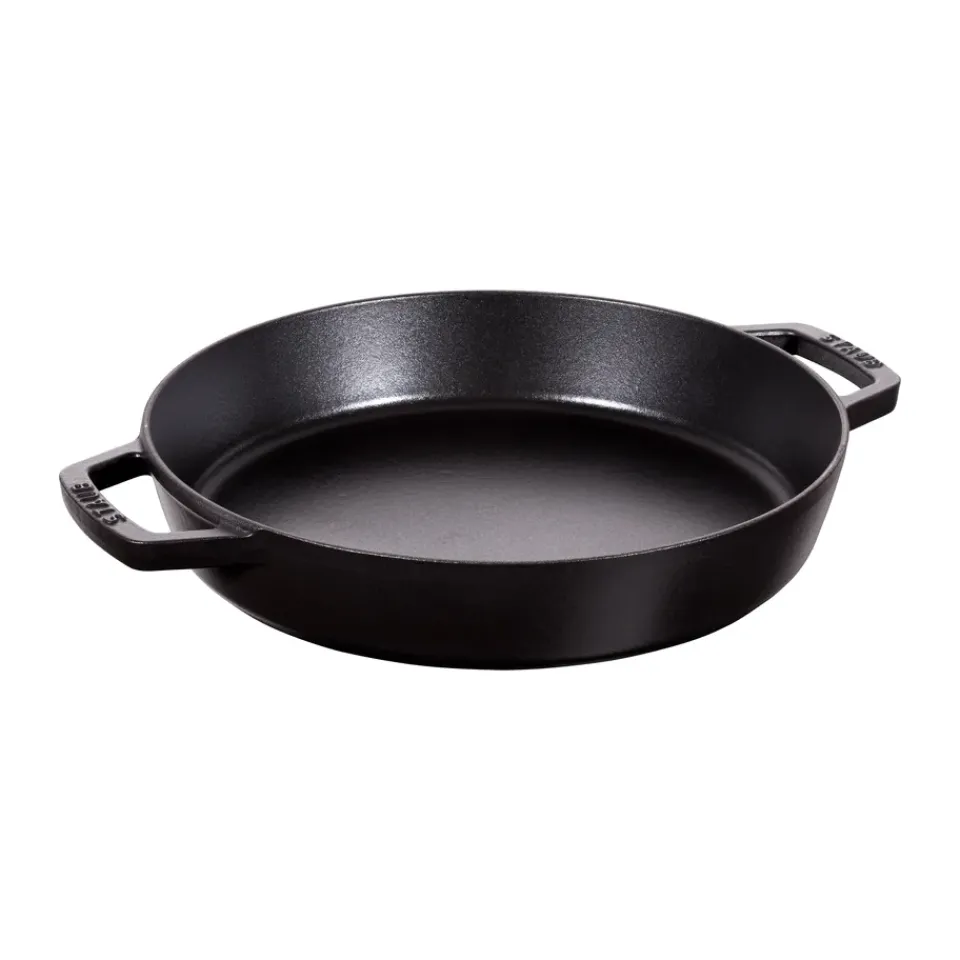 Other Pots & Pans|Woks^STAUB paella pan cast iron 2 handles Ø34 cm, Black