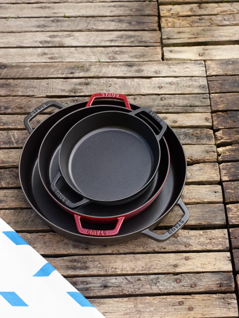 Other Pots & Pans|Woks^STAUB paella pan cast iron 2 handles Ø34 cm, Black