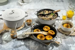 Best STAUB Pot & saucepan set stackable 5 pieces, truffle White