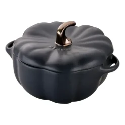 Hot STAUB pumpkin casserole dish stoneware, 0.7 L Black