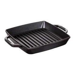 Grill & Griddle Pans|Cast Iron Pans^STAUB Pure grill pan cast iron square , 23 cm Black