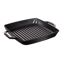 Clearance STAUB Pure grill pan cast iron square , 28 cm Black