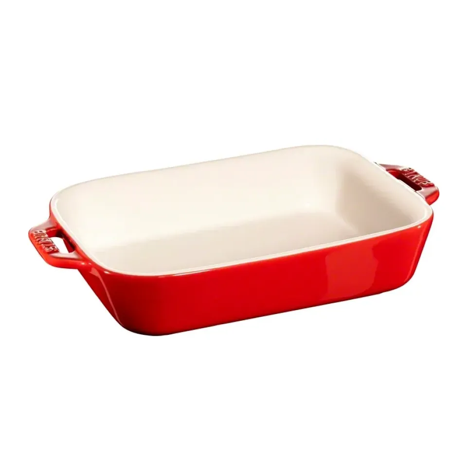 Oven Dishes^STAUB rectangular oven dish 20 x 16 cm, Red