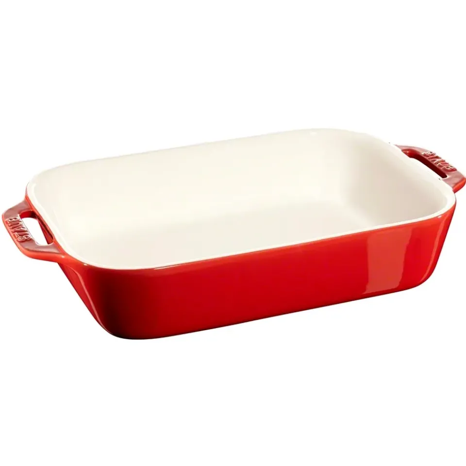 Oven Dishes^STAUB rectangular oven dish 27 x 20 cm, Red