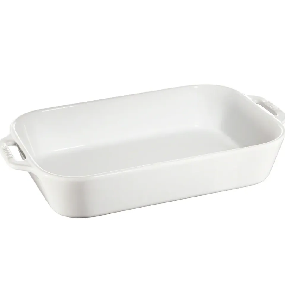Discount STAUB rectangular oven dish 34 x 24 cm, White