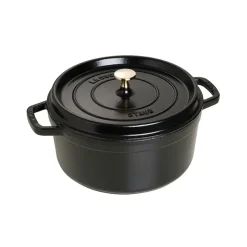 New STAUB round casserole dish 5.2 l, Black