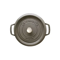 Cast Iron Casserole Pots|Cooking Pots & Casserole Dishes^STAUB round casserole dish 3.8 l, Grey