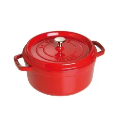 Cast Iron Casserole Pots|Cooking Pots & Casserole Dishes^STAUB round casserole dish 5.2 l, Red