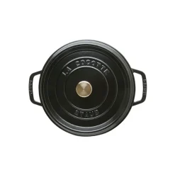 STAUB round casserole dish 3.8 l, Black