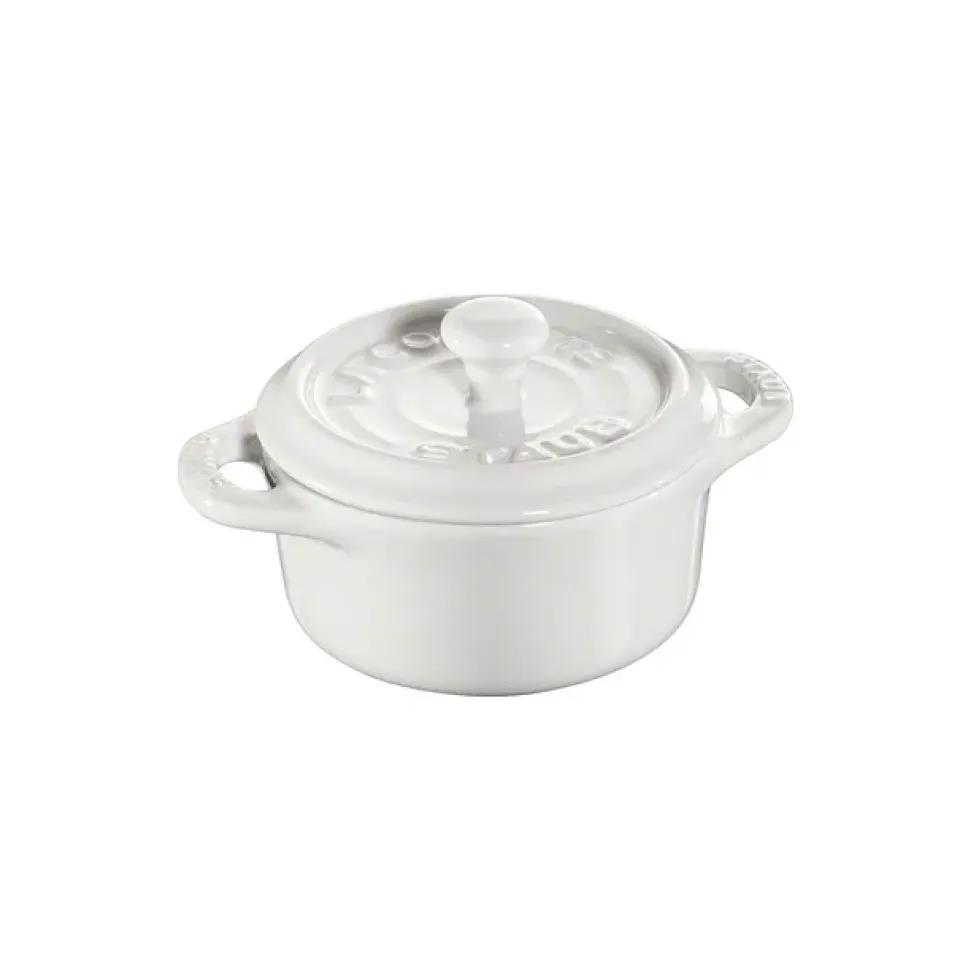 STAUB round mini casserole dish 0.2 l, White