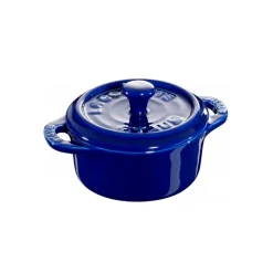 New STAUB round mini casserole dish 0.2 l, Blue