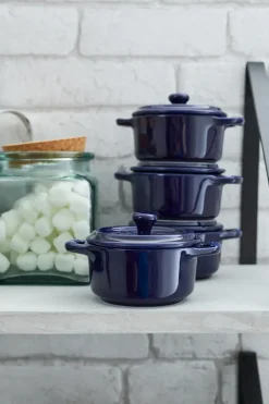 New STAUB round mini casserole dish 0.2 l, Blue