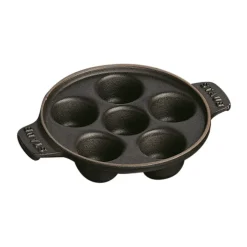 STAUB snail plate cast iron Ø14 cm, Black