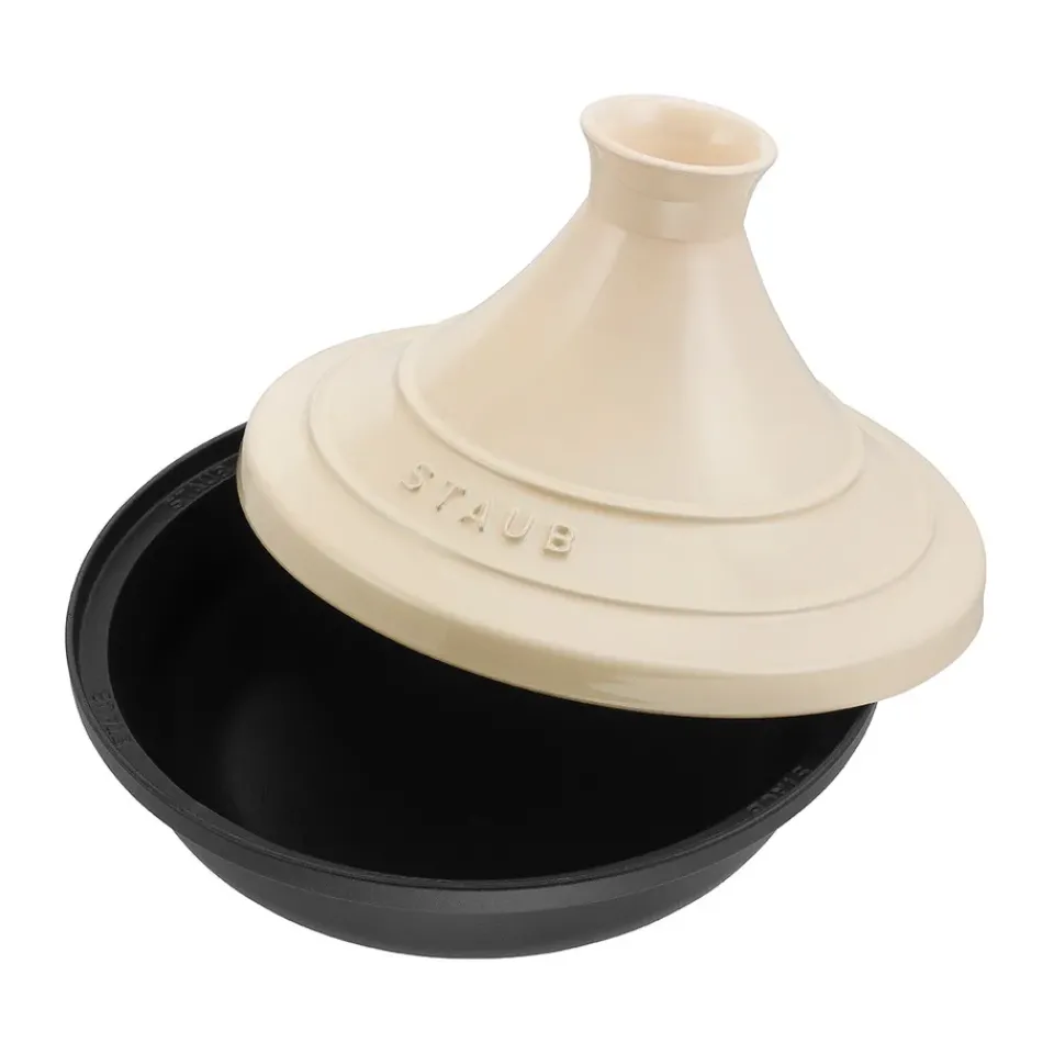 Other Pots & Pans^STAUB Tagine cast iron black-beige, 28 cm White