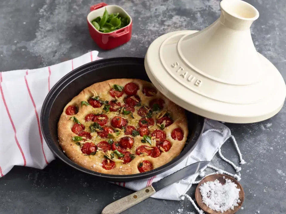 Other Pots & Pans^STAUB Tagine cast iron black-beige, 28 cm White