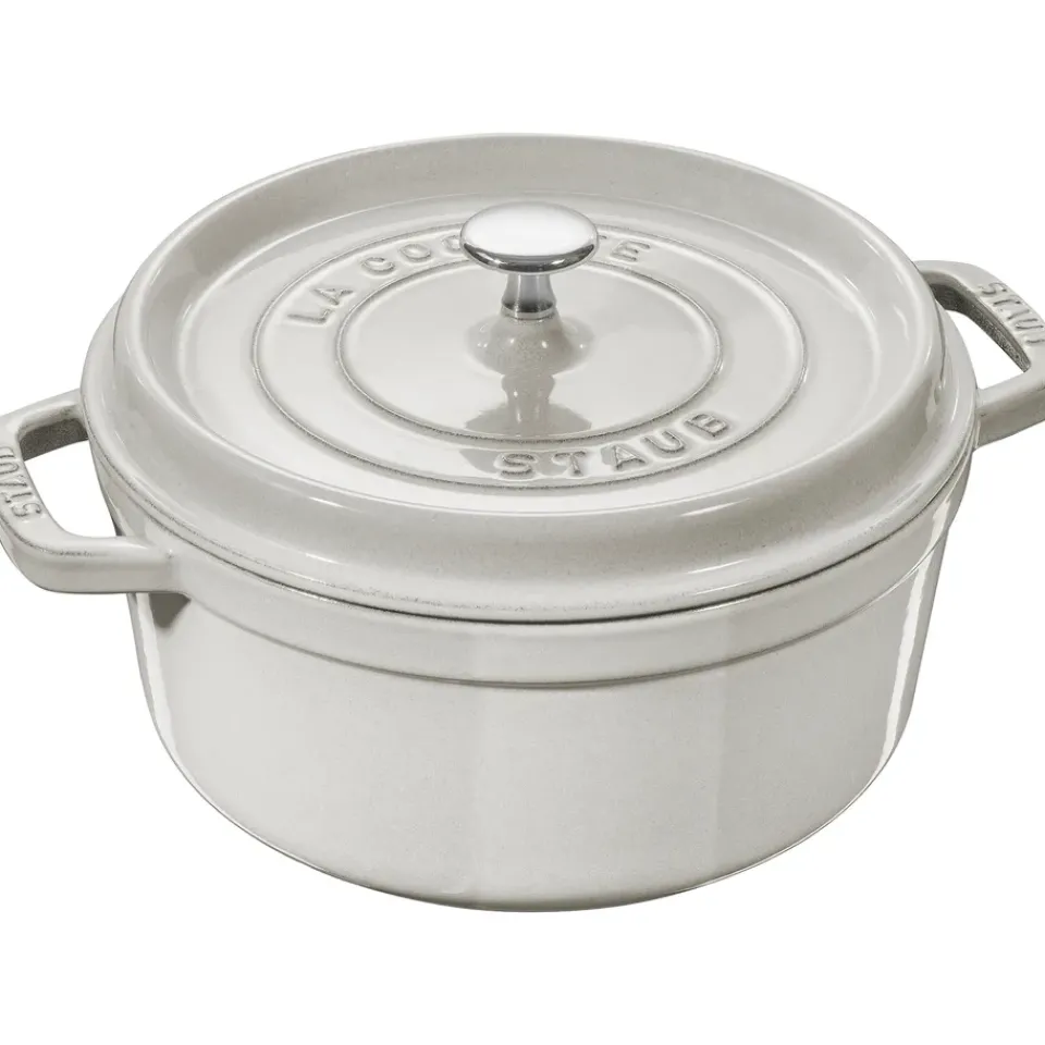 Cast Iron Casserole Pots|Cooking Pots & Casserole Dishes^STAUB Truffle casserole, 6.7 l White