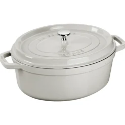 Best STAUB Truffle casserole oval, 5.5 l White