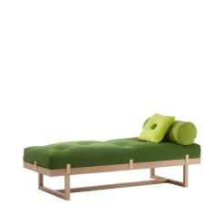 Online A2 Stay day bed, Fabric . frame in white oiled oak Green