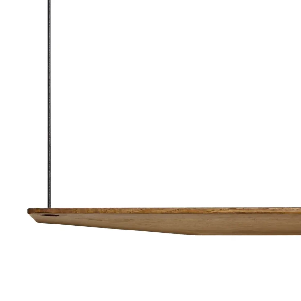Clearance Woud Stedge wall shelf 80 cm, Smoked oak Brown
