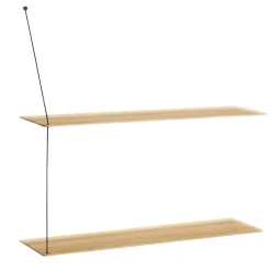 Shelves & Shelving Systems|Shelves & Shelving Systems^Woud Stedge wall shelf 80 cm, white-pigmented oak Brown
