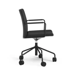 Sale Swedese Stella office chair can be raised/lowered with tilt, Leather elmosoft 99999 , stand, flexible back Black