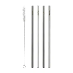 Best Stelton reusable straws 4-pack, Steel Silver-coloured