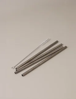 Best Stelton reusable straws 4-pack, Steel Silver-coloured