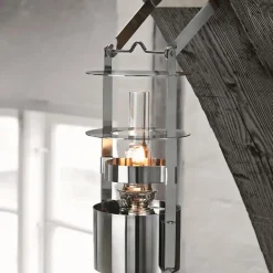 Oil & Kerosene Lamps^Stelton ship´s lantern, 34 cm Silver-coloured